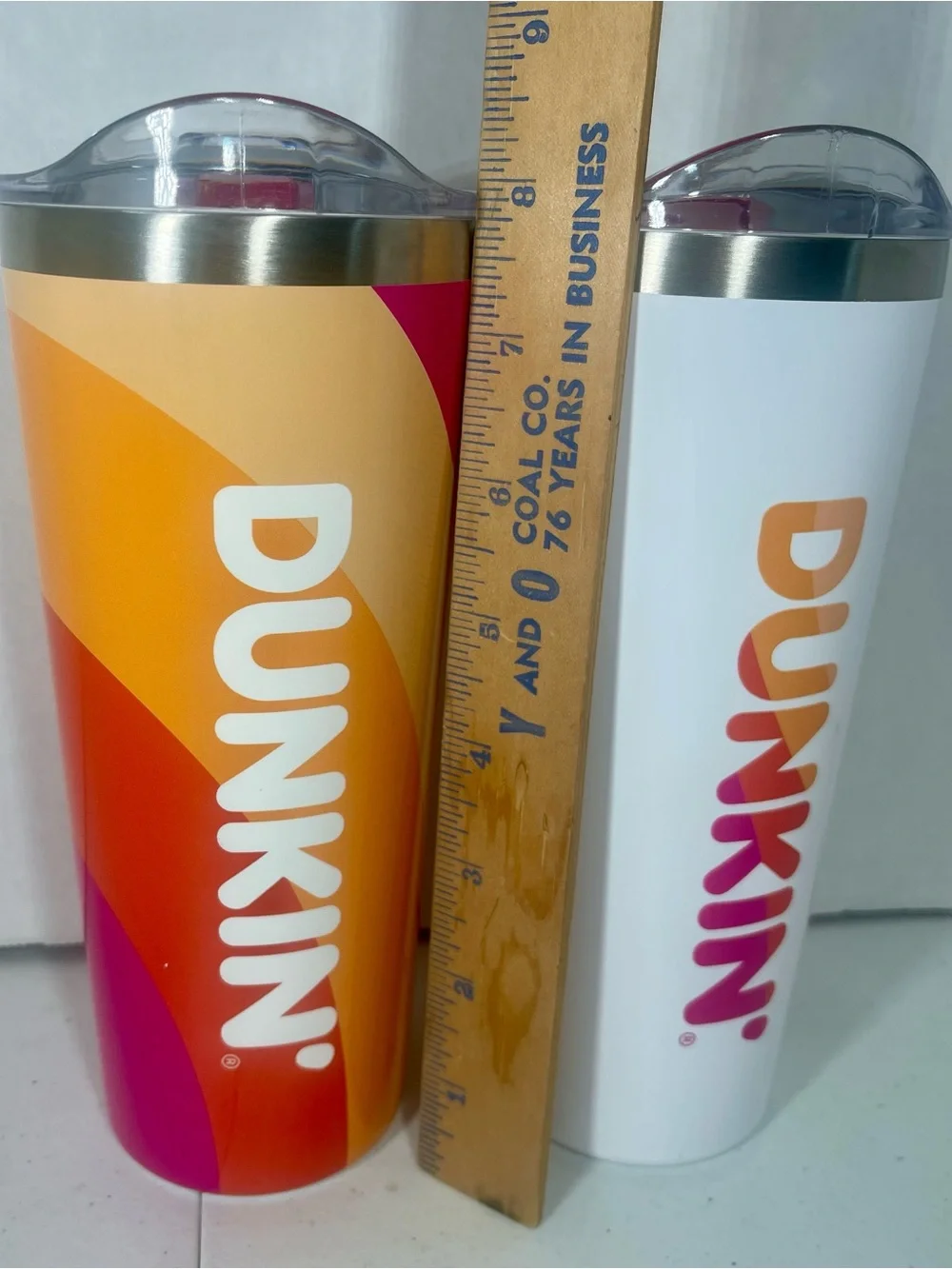 Dunkin Donuts 20oz Travel Tumbler Qty 2 Stainless 2023 RB0123 Ice Coffee